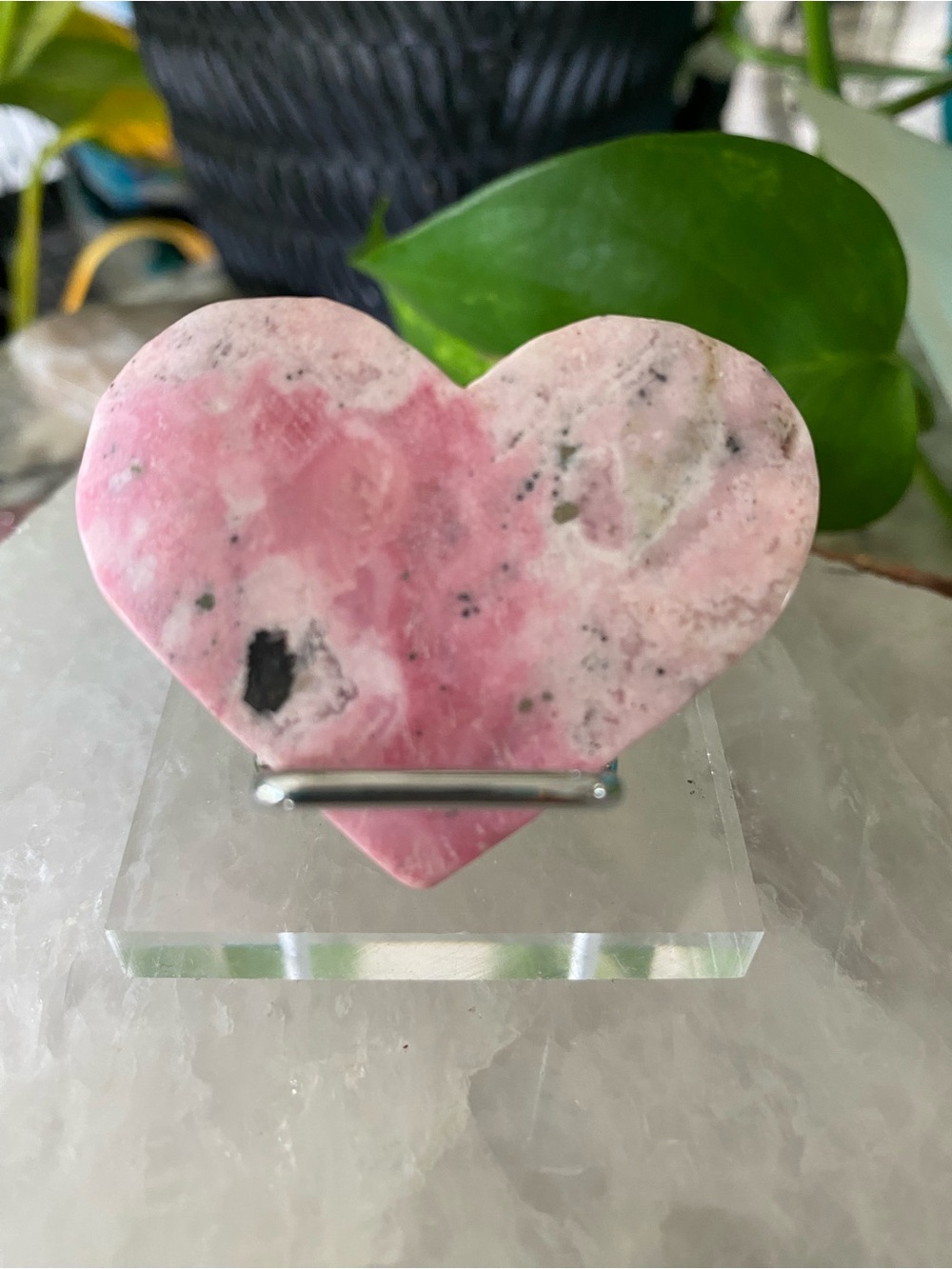 Rhodonite Crystal Heart